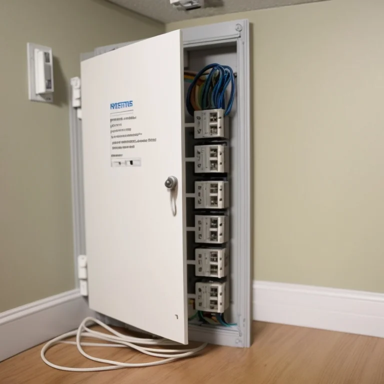 Técnico de HomeVolt inspeccionando un tablero eléctrico residencial